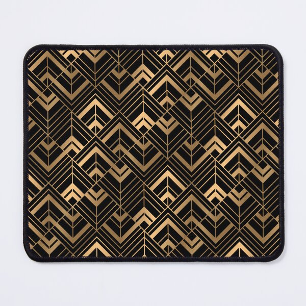 Item preview, Bohemian Gold Black Geometric Pattern With Gold Shimmer designed and sold by Vic Torys ☆.