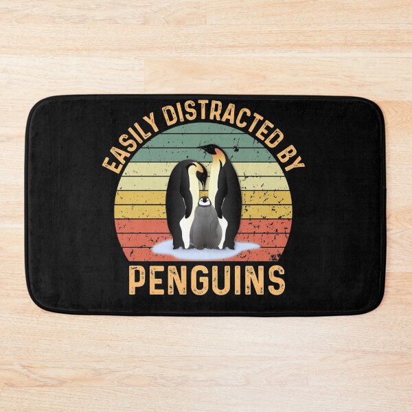 Item preview, Easily Distracted By Penguins Retro Vintage Funny Penguin designed and sold by AlexaTees.