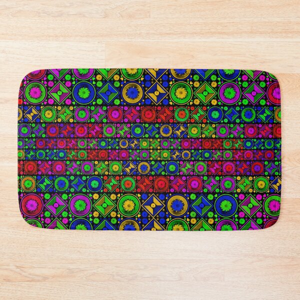 Item preview, Geometric Neon Blossoms Tiled designed and sold by PanicDay.
