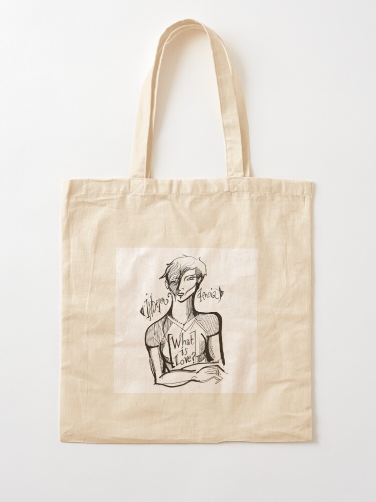 Imagen 2 de 5, Bolsa de tela con la obra what is love , diseñada y vendida por lutxana.