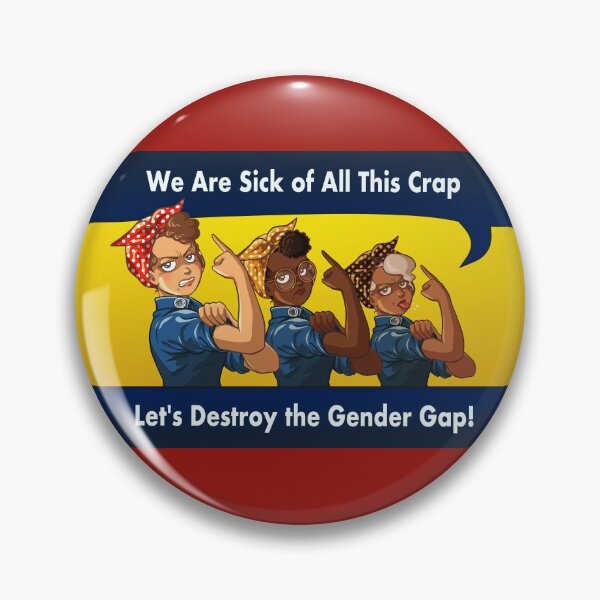 Item preview, Let's Destroy the Gender Gap! designed and sold by FabsDesign.