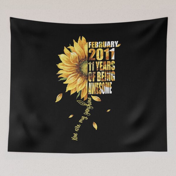 Item preview, February Girl 2011 Sunflower 11th Birthday 11 Years Old Bday  designed and sold by lucretia155.