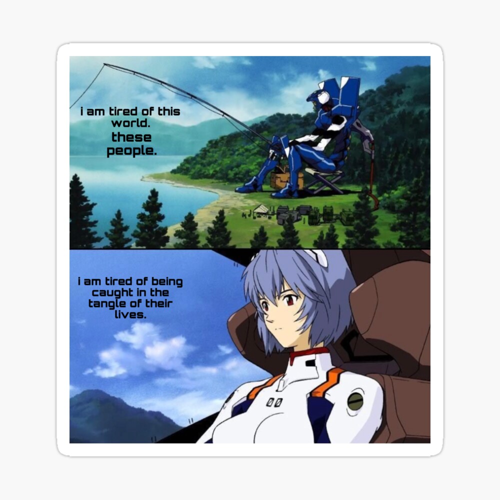 neon genesis evangelion rei ayanami fishing in her eva