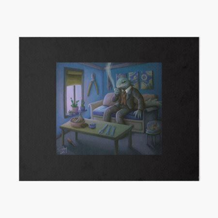 lizard at home Art Board Print