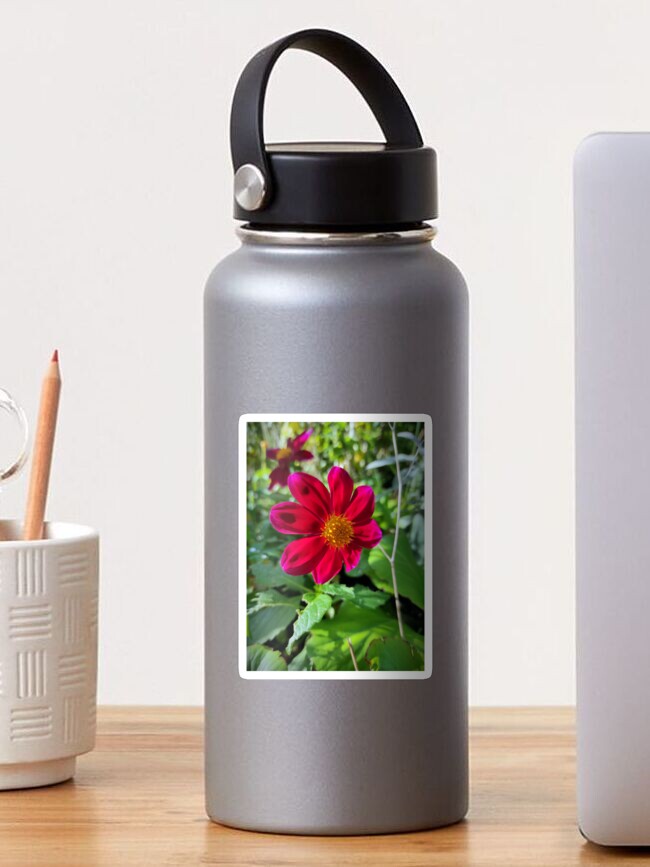 Thumbnail 1 von 3, Sticker, Rote Blüte designt und verkauft von Gourmetkater.