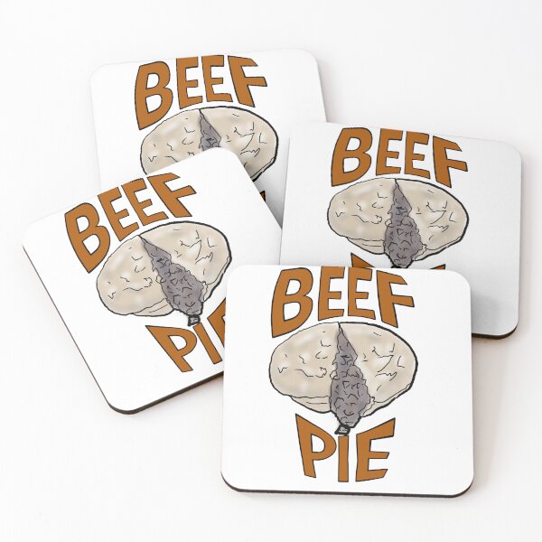 Item preview, BEEF PIE - meat pie, dripping beef - graphic text designed and sold by Dopamine Dumpster.