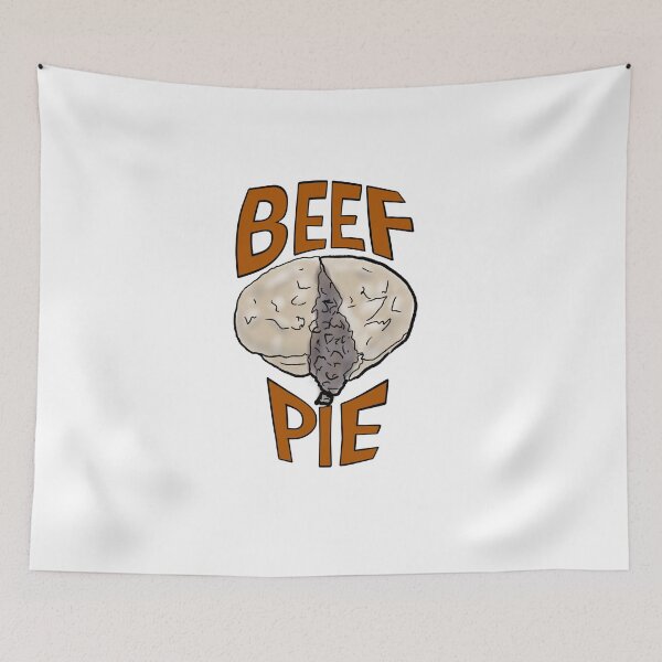 Item preview, BEEF PIE - meat pie, dripping beef - graphic text designed and sold by Dopamine Dumpster.