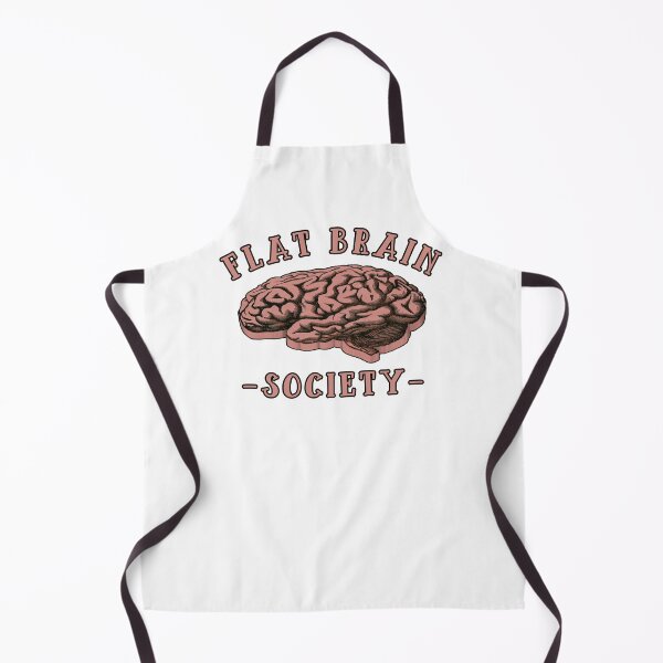 Item preview, Flat Brain Society - Graphic Text Design - on white designed and sold by Tree45.