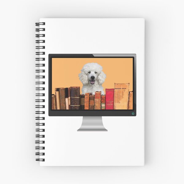 Item preview, Computer Screen White Poodle old Books designed and sold by Move-Art.
