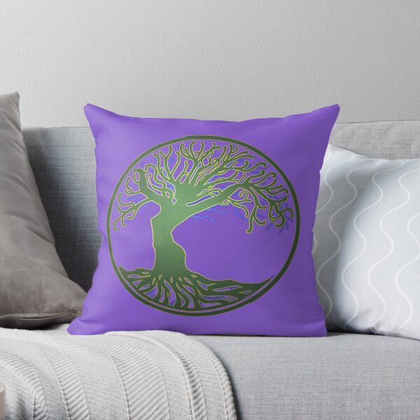 Tree of Life Woman Throw Pillow