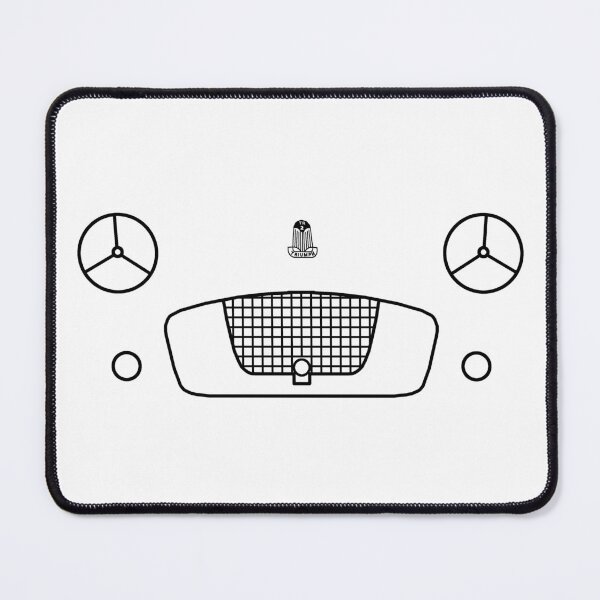 Item preview, Triumph TR2 classic British roadster sports car minimalist front outline graphic (black) designed and sold by soitwouldseem.