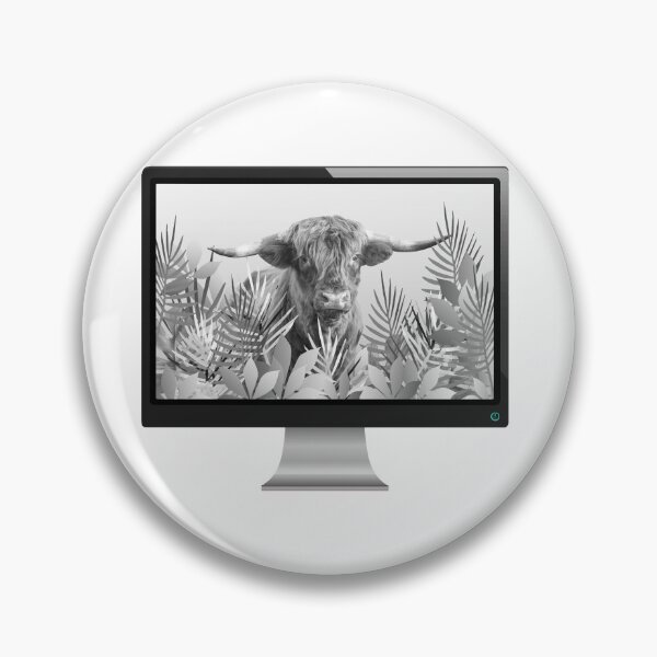 Artikelvorschau, Computer Screen Highland Cow field entworfen und verkauft von Move-Art.
