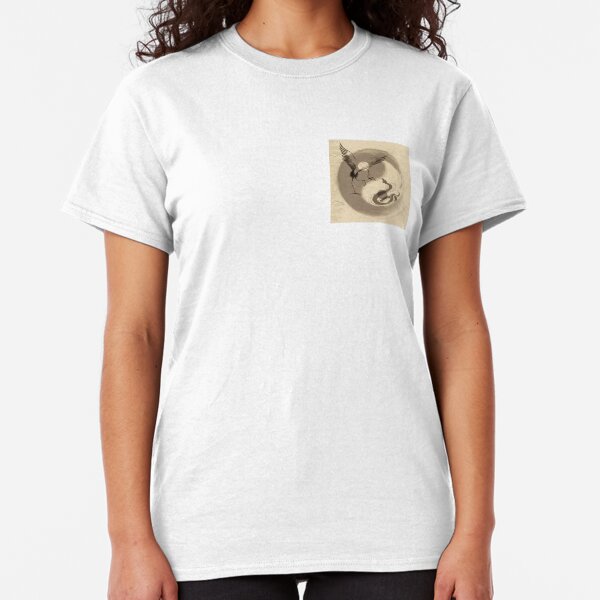 Crane Vs Snake Yin Yang Tai Chi calligraphy T-Shirt Classic T-Shirt