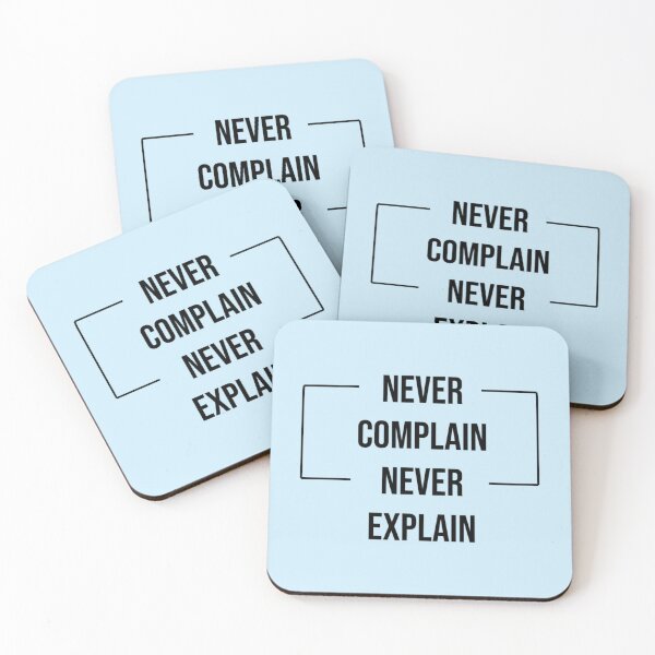 Item preview, never complain never explain  designed and sold by Ellie-UK.