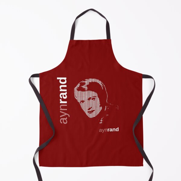 Item preview, Ayn Rand typographic poster (red) designed and sold by CMYKStudio.