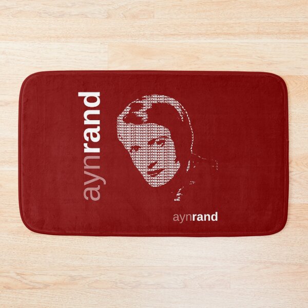 Item preview, Ayn Rand typographic poster (red) designed and sold by CMYKStudio.