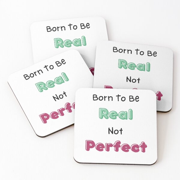 Item preview, Born To Be Real Not Perfect - funny and cute T-Shirts Quotes designed and sold by Designspot2020.
