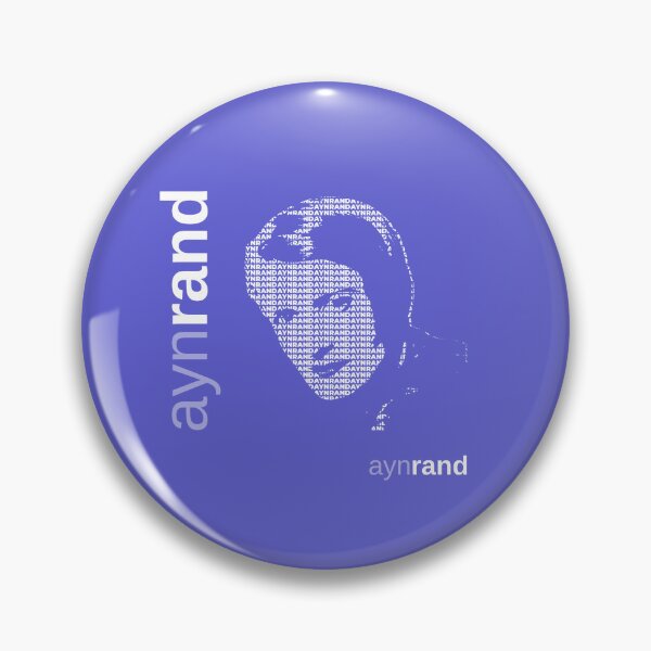 Item preview, Ayn Rand typographic poster (indigo) designed and sold by CMYKStudio.