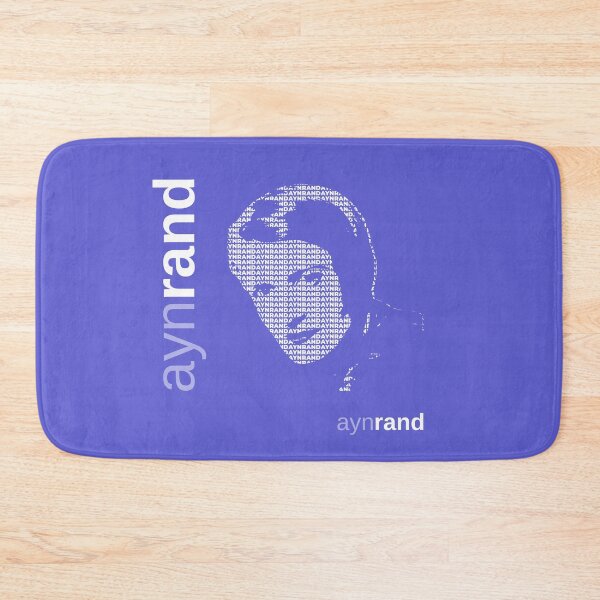 Item preview, Ayn Rand typographic poster (indigo) designed and sold by CMYKStudio.