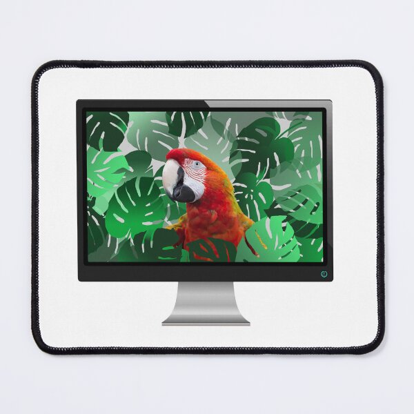 Item preview, Computer Screen Macaw Bird Monstera Leaves designed and sold by Move-Art.
