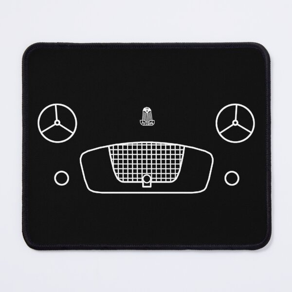 Item preview, Triumph TR2 classic British roadster sports car minimalist front outline graphic (white) designed and sold by soitwouldseem.