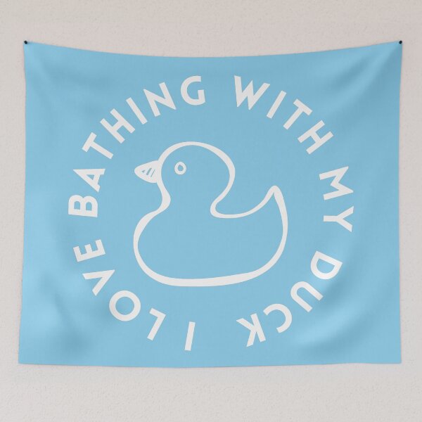 Item preview, I Love Bathing With My Duck Blue designed and sold by GasconyPassion.