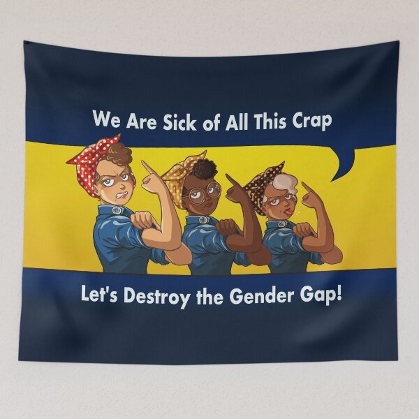 Item preview, Let's Destroy the Gender Gap! designed and sold by FabsDesign.
