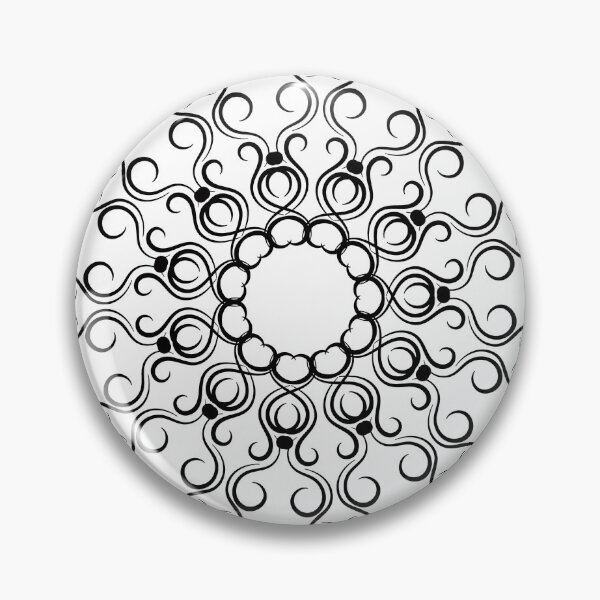 Item preview, Black Swirly Floral Flower Pattern designed and sold by Zareen Sayyed.