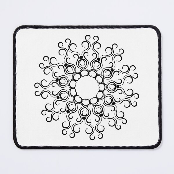 Item preview, Black Swirly Floral Flower Pattern designed and sold by Zareen Sayyed.