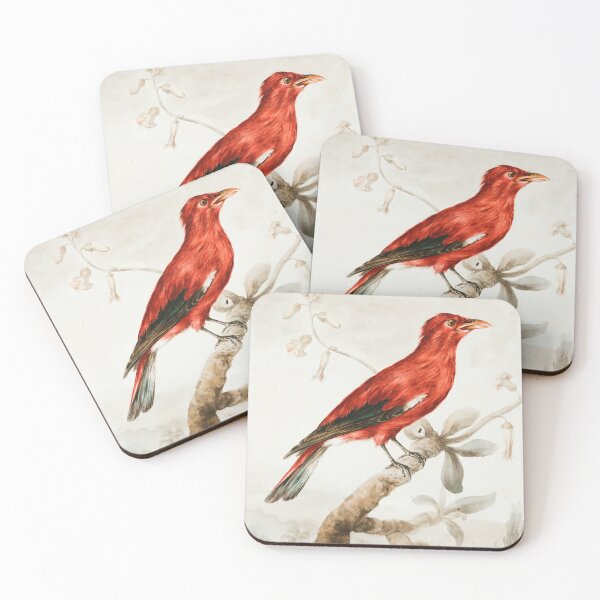 Item preview, Crimson Roller bird perched on branch illustration designed and sold by BestDesign87.
