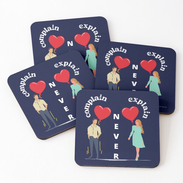 Item preview, never complain never explain designed and sold by Ellie-UK.