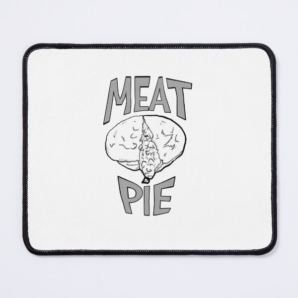 Item preview, Meat pie - beef pie - dripping mince - black and white graphic text designed and sold by Dopamine Dumpster.