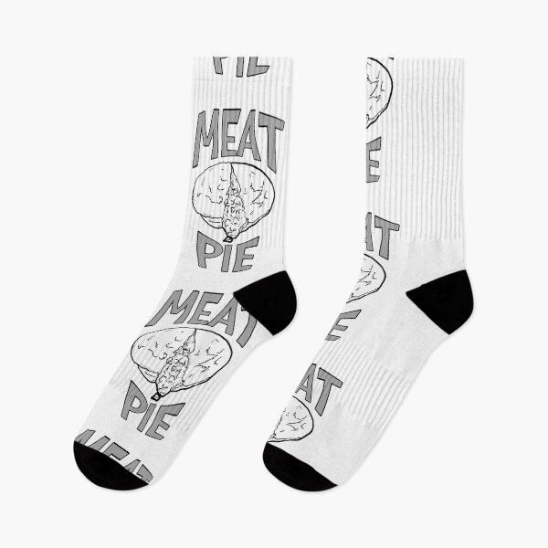 Item preview, Meat pie - beef pie - dripping mince - black and white graphic text designed and sold by Dopamine Dumpster.