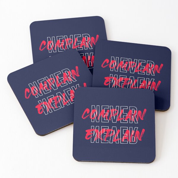 Item preview, Never Complain Never Explain Qoute, cross writing cool red splash design and hollow font designed and sold by Ellie-UK.