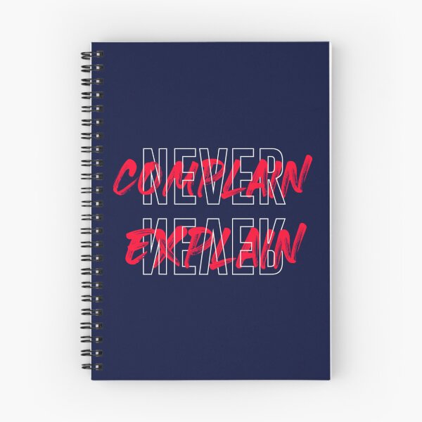 Item preview, Never Complain Never Explain Qoute, cross writing cool red splash design and hollow font designed and sold by Ellie-UK.