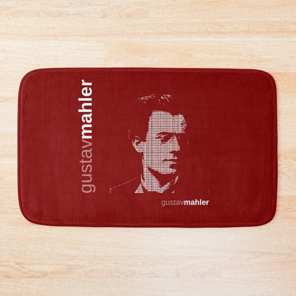 Item preview, Gustav Mahler typographic poster (red) designed and sold by CMYKStudio.