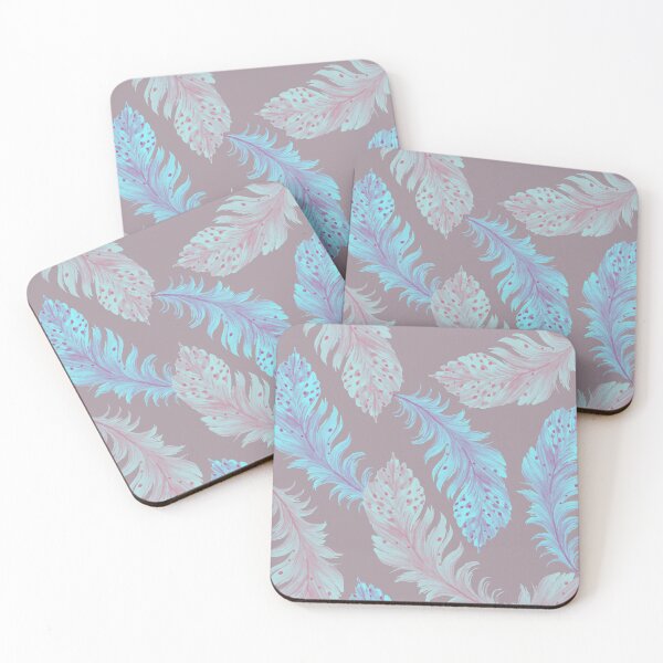Item preview, plumas rosas y azules designed and sold by BenicaDesign.