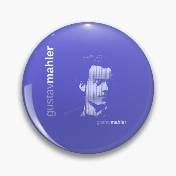 Item preview, Gustav Mahler typographic poster (indigo) designed and sold by CMYKStudio.