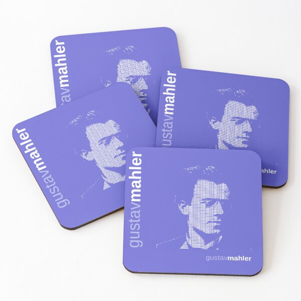 Item preview, Gustav Mahler typographic poster (indigo) designed and sold by CMYKStudio.