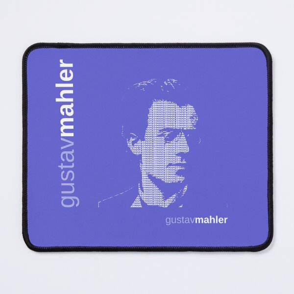 Item preview, Gustav Mahler typographic poster (indigo) designed and sold by CMYKStudio.