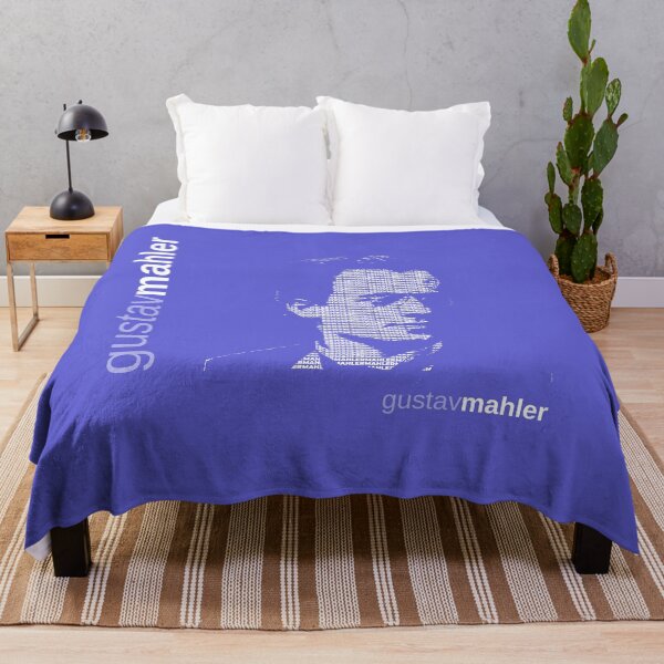Item preview, Gustav Mahler typographic poster (indigo) designed and sold by CMYKStudio.