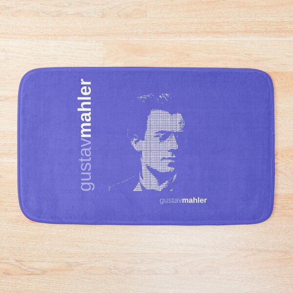 Item preview, Gustav Mahler typographic poster (indigo) designed and sold by CMYKStudio.