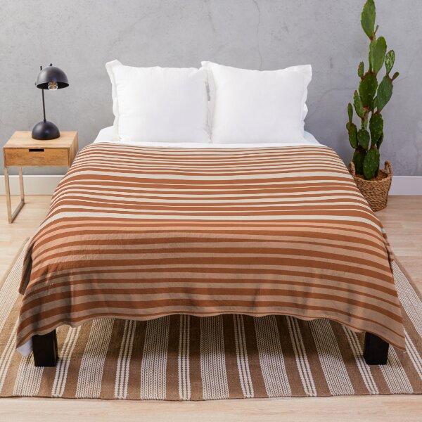 Item preview, Natural Stripes Modern Minimalist Colour Block Pattern Boho Rust Clay Salmon Putty designed and sold by kierkegaard.