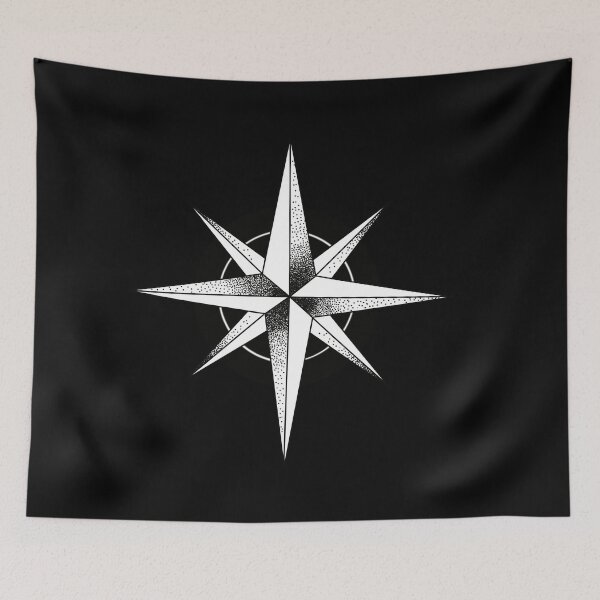 Item preview, stylized cardinal points designed and sold by Culturesensible.