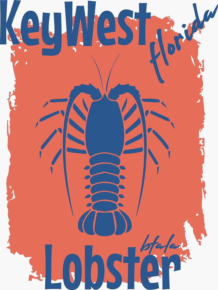 "Key West Florida Lobster Lobster Design" Sticker by Btala Redbubble