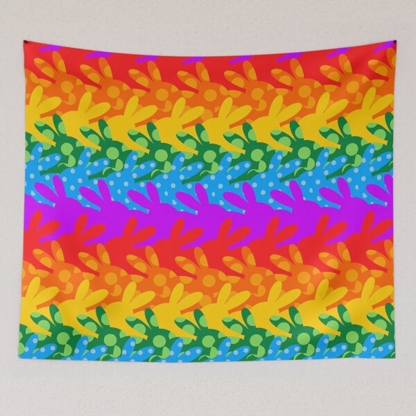 Item preview, rainbow bunnies designed and sold by DrGingyWho.