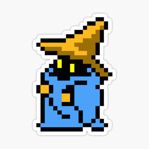 Black Mage Pixel Art Sticker