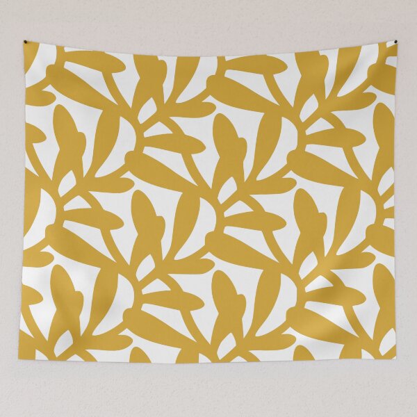 Item preview, Leaf Foliage, Abstract Floral Prints in Yellow designed and sold by meggydesigns.