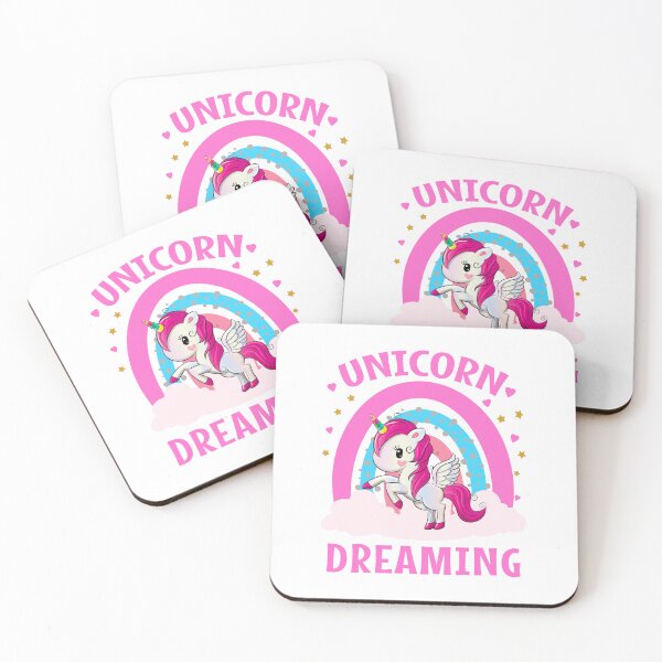 Item preview, Unicorn Dreaming - Colourful Unicorns - Unicorn - rainbow sky designed and sold by MOONINSPIRATION.