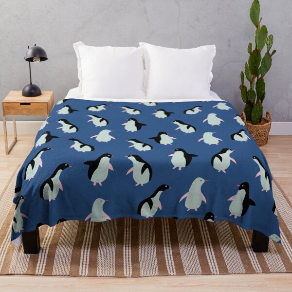 Item preview, Cute Penguin Pattern on Blue Background designed and sold by kapotka.